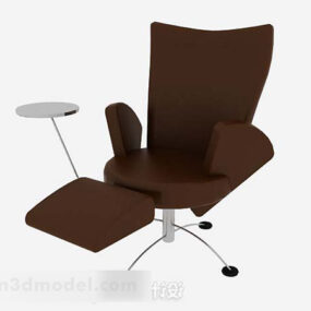 Simple Brown Lounge Chair 3d model