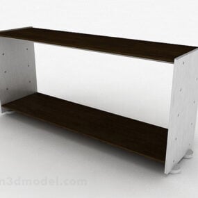 Simple Brown Shoe Cabinet 3d model