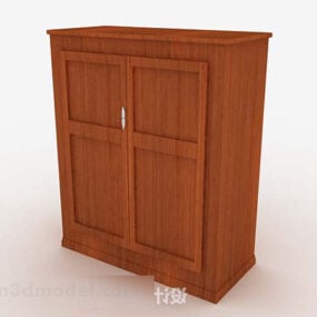 Simple Brown Wardrobe 3d model