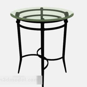 Simple Casual Round Table 3d model