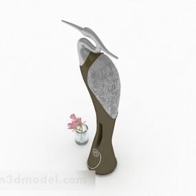 Jednoduchý 3D model keramického ornamentu labutě