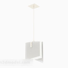 3д модель простой подвесной квадратной люстры