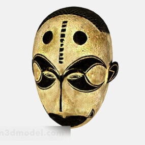 Classical Wooden Mask Decoration 3d model