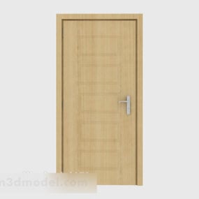3д модель простой обычной двери из массива дерева