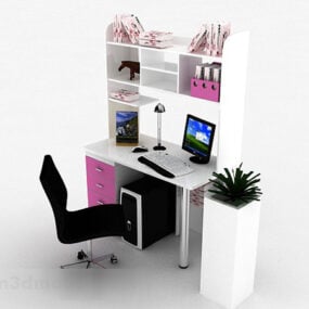 Simple Desk Cabinet 3d model