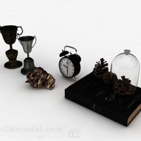 简单的欧式时钟装饰3d模型