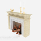 Simple fireplace 3d model