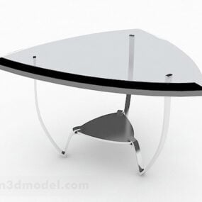 Simple Glass Desk Furniture 3d model