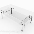 Jednoduchý skleněný domácí konferenční stolek