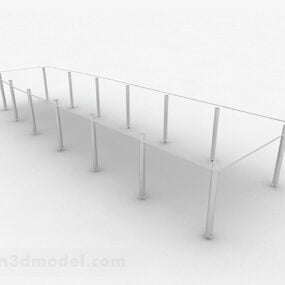 Einfaches Büro-Konferenztisch aus Glas, 3D-Modell