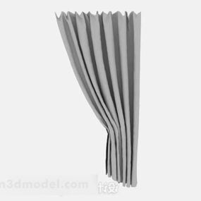 シンプルなグレーのカーテンデザイン3Dモデル
