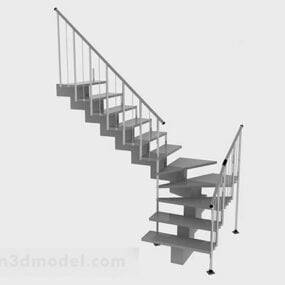 Simple Gray Stairs 3d model