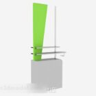 Enkel grön byrå 3d-modell