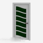 Porte de maison verte de meubles simples