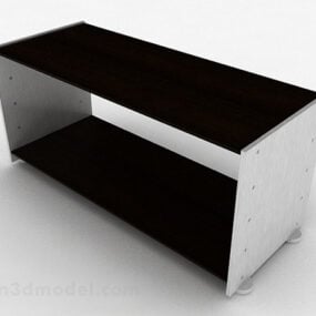 Simple Home Black Shoe Cabinet 3d model