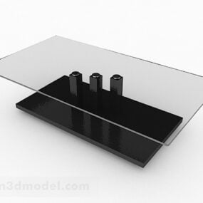 3д модель простого домашнего стеклянного чайного столика