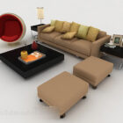 Simple Home Light Brown Sofa