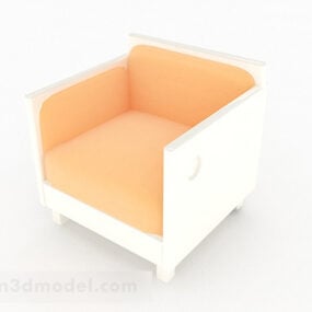 Orange Single Sofa Modern Style 3d model