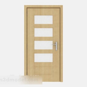 Modelo 3d de porta de sala de casa simples
