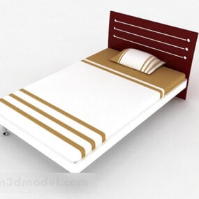 Modelo 3d de cama de solteiro simples em casa