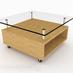Simple Home Square Coffee Table Furniture 3d model
