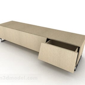 Simple Khaki Tv Cabinet 3d model