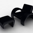 Muebles de silla de sofá negro de ocio simple