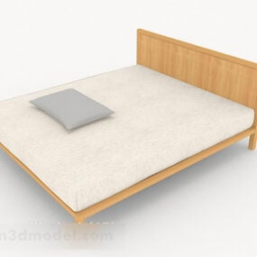 Simple Leisure Home Double Bed 3d model