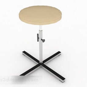 Jednoduchá moderní kulatá stolička 3D model