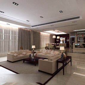 Simple Living Room Interior 3d model