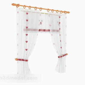 Simpel White Curtain V1 3d model