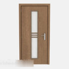 Proste nowoczesne drzwi z litego drewna