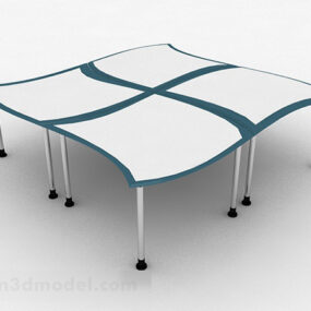 简单的多人办公桌3d模型