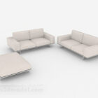 Yksinkertainen luonnonvalkoinen sohva