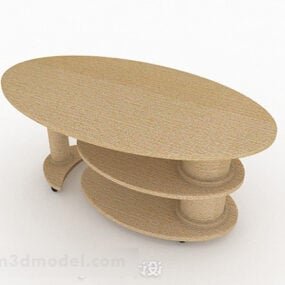 Simple Oval Coffee Table 3d model