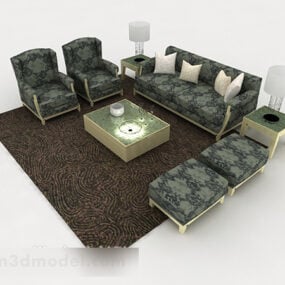 Enkelt mønster sofa 3d-modell