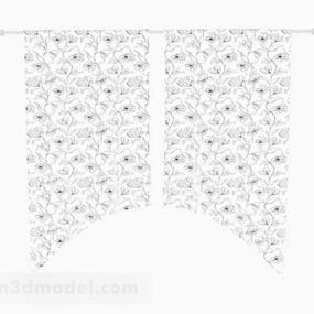 Simple Pattern Home Curtains 3d model