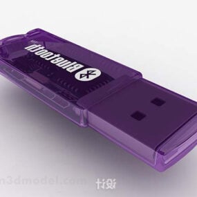 Simple Purple U Disk 3d model