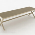 シンプルな長方形のダイニングテーブル家具