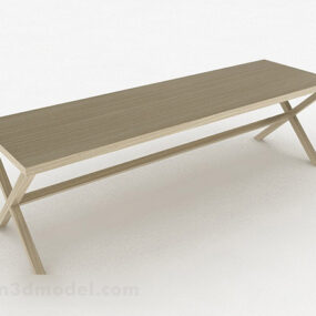 Simple Rectangular Dining Table Furniture 3d model