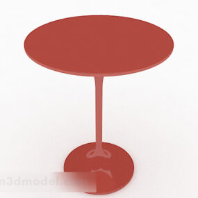 Simple Round Dining Table Design 3d model