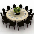 Cadeira de mesa de jantar redonda grande restaurante