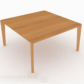 Simple Square Dining Table 3d model