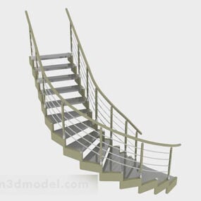 Eenvoudig ijzeren trap 3D-model