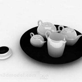 साधारण चाय सेट 3डी मॉडल