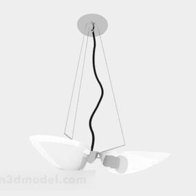 Simple White Chandelier 3d model
