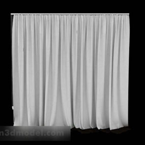 Modelo 3d de cortina branca simples