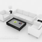 Semplice divano in legno bianco