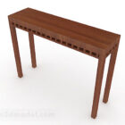 Jednoduchý dřevěný hnědý stůl