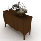 Armoire de bureau simple en bois brun